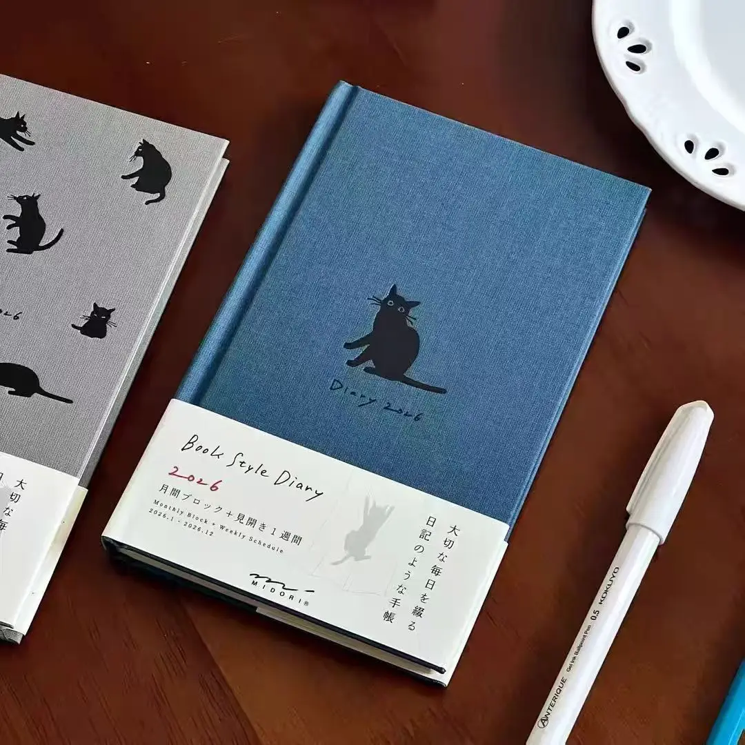 Se1e89f749ec44d48a79ae66898eea0e0B.webp Cute Cat A6 2026 Week Planner Notebook Daily Weekly Plan Journal Personal Diary Calendar Time Management Goals Setting Schedule - Image 1