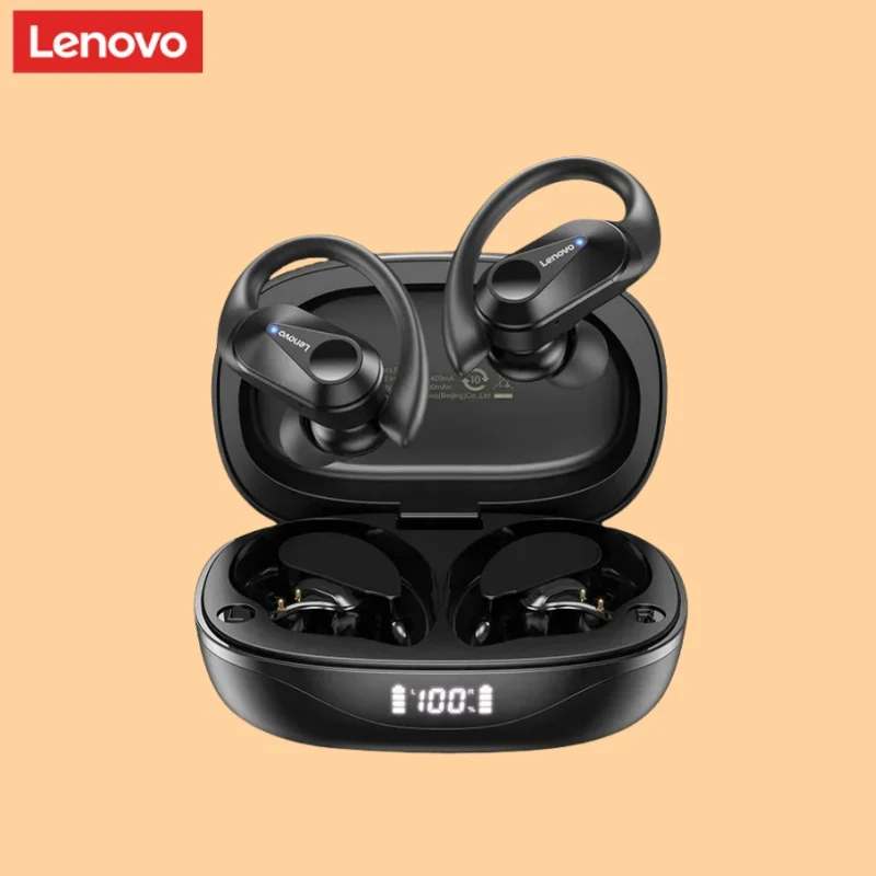 Se39bd8ddf4dd4a73b73e74a9c691e090G.webp Lenovo LP75 Sports Wireless Earphones with Mics,Button Control, LED Power Display,Hifi Stereo Sound Bluetooth 5.3 TWS Headphones - Image 1