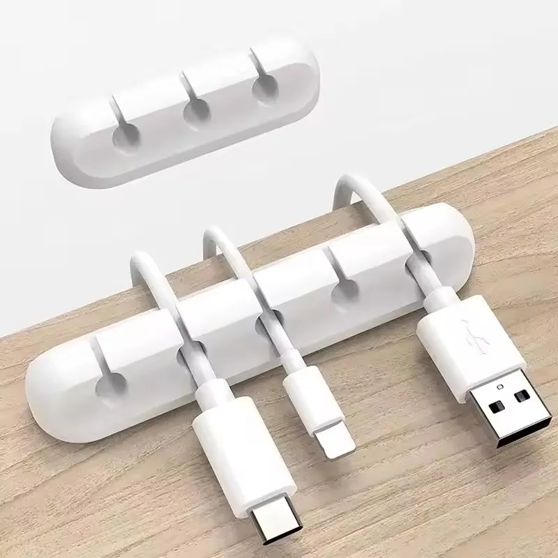 Se6c1f3aa771c4eba9cbfc66d4c63790dy.webp Silicone USB Cable Organizer USB Charging Cable Winder Desktop Tidy Management Clips Cable Holder For Mouse earphone Accessories - Image 1