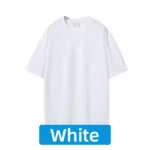 100% Pure Cotton T-Shirt With Round Neck Shoulder Design For Both Men Women Summer Solid Color Short Sleeved Casual Loose Fit - Image 7
