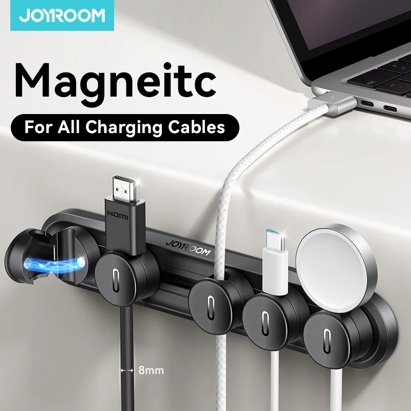 Sefca4d6bee114900a70430ffde84cc29m.webp Joyroom 5-in-1 Magnetic Cable Organizer Management Adjustable Sliding Track Cable Clips Under Desk Wire Keeper JR-ZS588 - Image 1