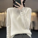 New cashmere sweater women's sweater in autumn and winter 100% merino wool fashion O-neck autumn warm pullover top - Image 17