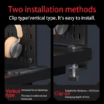 Pegboard combination desktop storage kit, vertical and clip-type pegboard display panels, suitable for home office storage. - Image 2