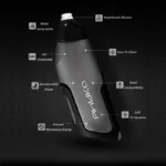 AhyKa Aerodynamic Water Bottle Set 600ml Big Capacity Food Grade PP5 Bottle With Ultralight Carbon Bottle Cage Bike Accessories - Image 2