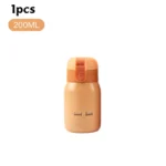 200/350ml Cute Mini Thermos Cup Stainless Steel Thermal Coffee Mug Portable Vacuum Flask Insulated Water Bottle with Button Lid - Image 11