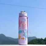 750ml Dinosaur Water Bottle For Kids Water Sippy Cup With Silicone Straw Leakproof Plastic Water Bottles Summer Kids Water Cup - Image 9