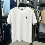 High end silky cotton breathable short sleeve T-shirt men summer designer Paul brand embroidered fashion casual round neck top - Image 6